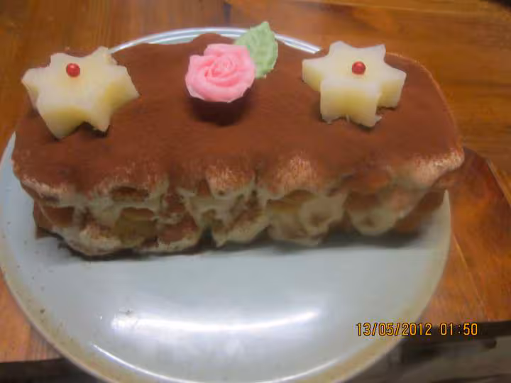 Tiramisu a la mascarpone aux poires et kirsch