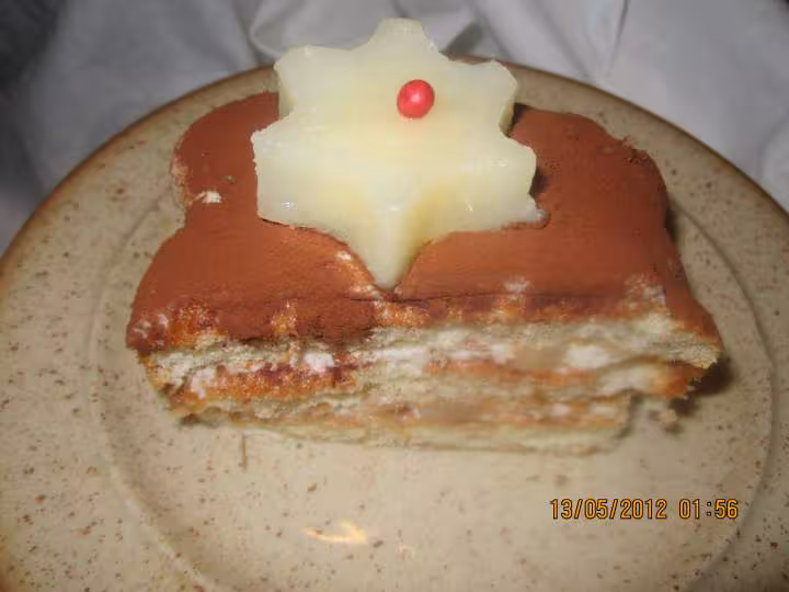 Tiramisu a la mascarpone aux poires et kirsch