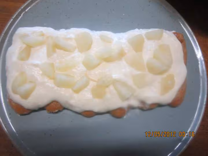 Tiramisu a la mascarpone aux poires et kirsch