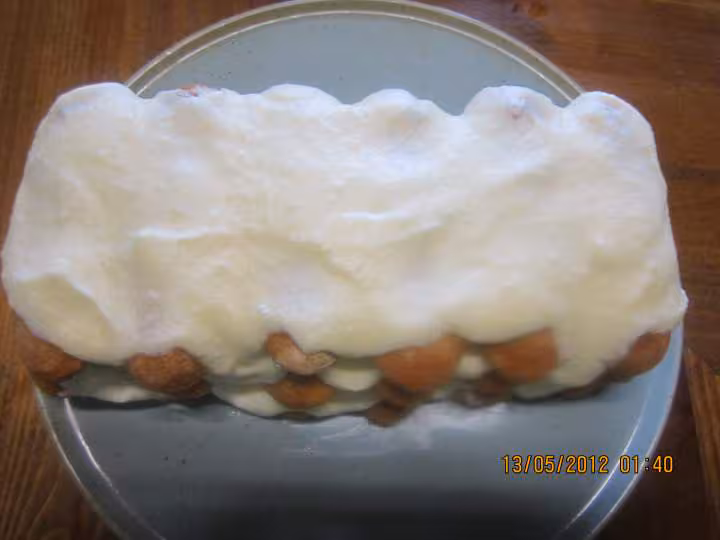Tiramisu a la mascarpone aux poires et kirsch