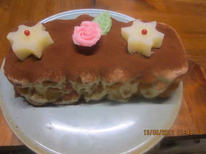 Tiramisu a la mascarpone aux poires et kirsch