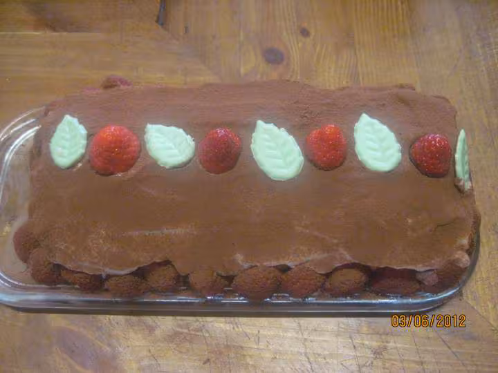 Tiramisu au philadelphia et fraises kirsch