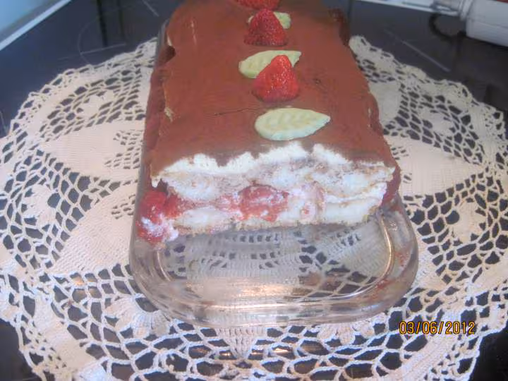 Tiramisu au philadelphia et fraises kirsch