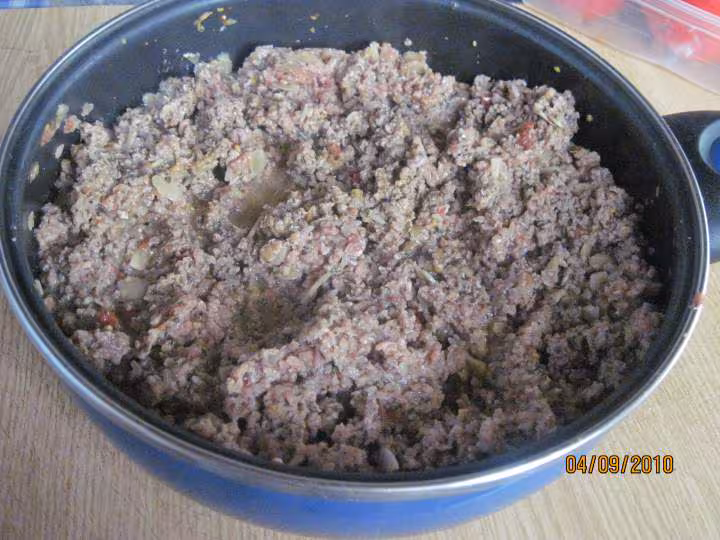 Tomates farcies en congelation