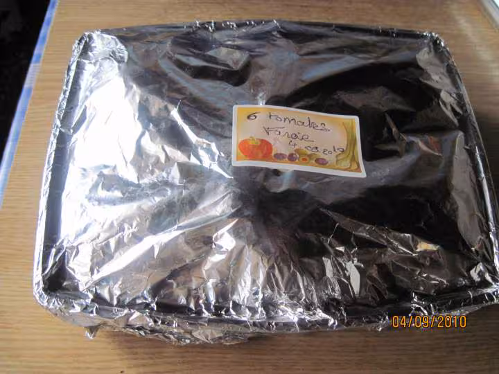 Tomates farcies en congelation
