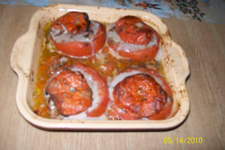 Tomates farcies viandes de pot au feu