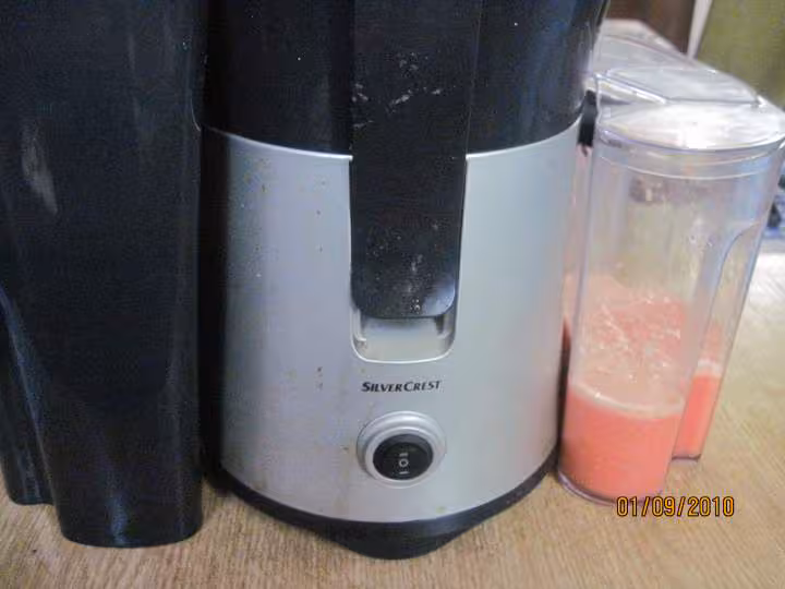 Tomates passees a la centrifugeuse jus