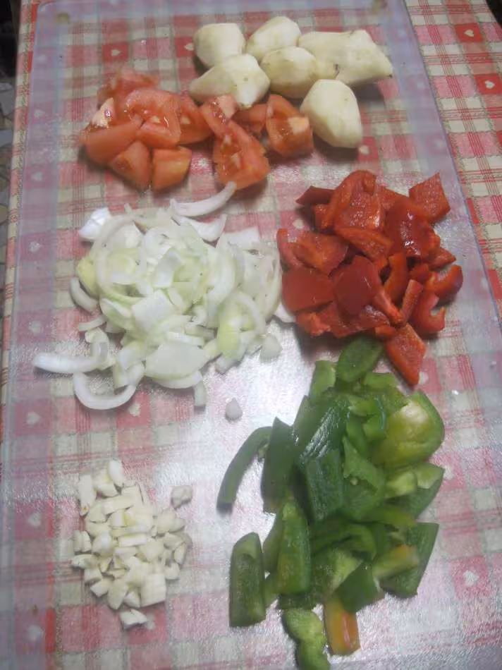 Topinambours accompagnes de legumes