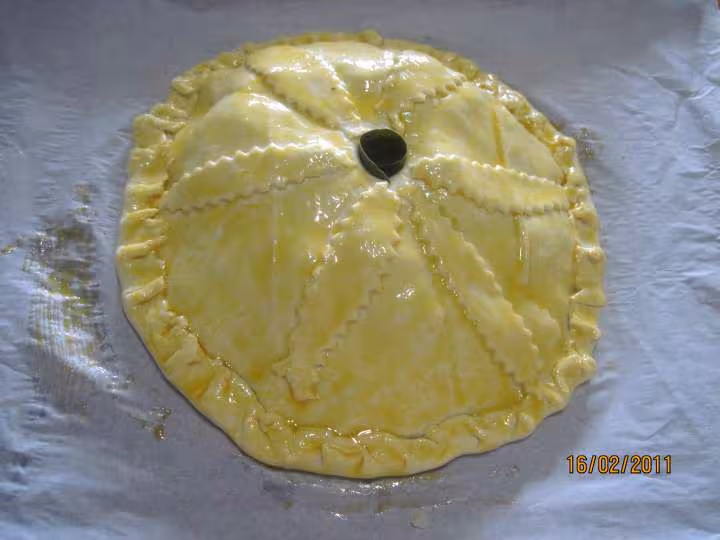 Tourte a la viande de porc et fenouil