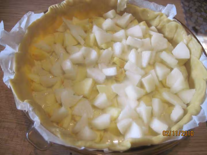 Tourte au fromage blanc maison et aux fruits