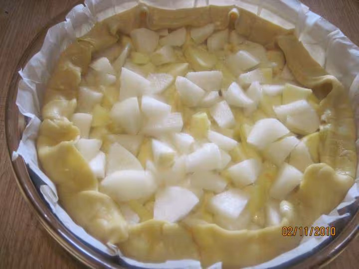 Tourte au fromage blanc maison et aux fruits