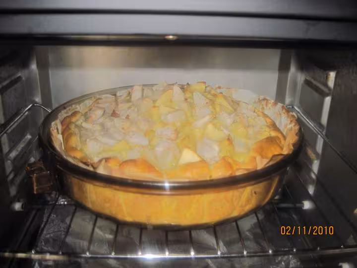Tourte au fromage blanc maison et aux fruits