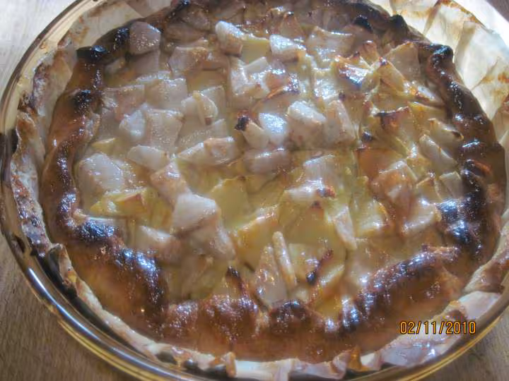 Tourte au fromage blanc maison et aux fruits