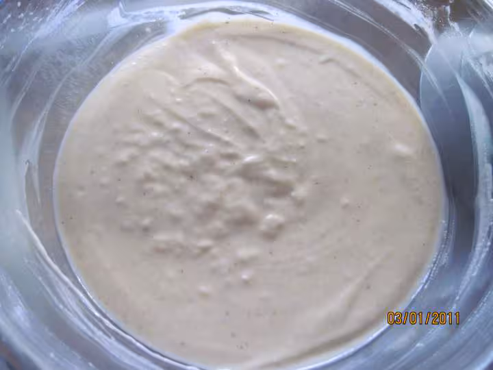 Tourte au fromage de brousse et des de pommes poires
