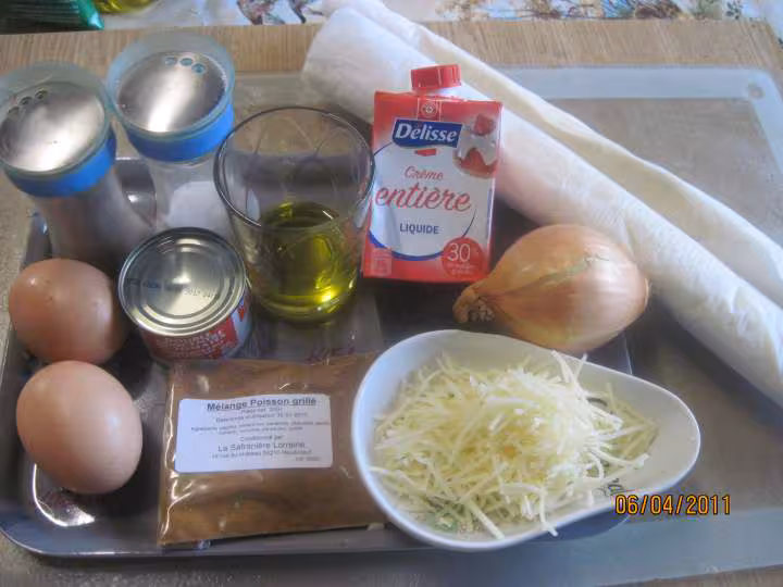 Tourte aux fruits mer et saumon