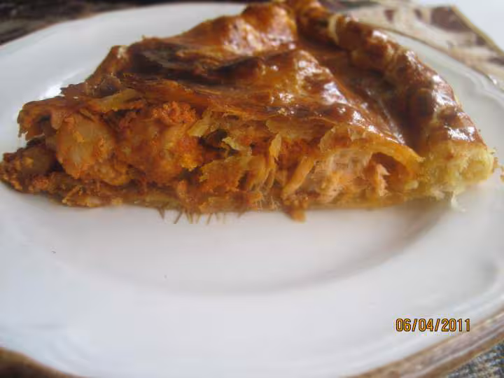 Tourte aux fruits mer et saumon