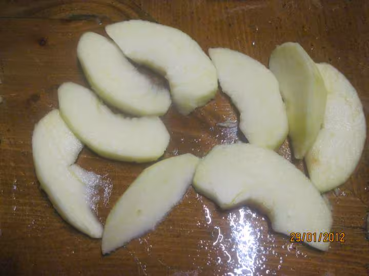 Tourte aux pommes et kiwis au copeaux de chocolat