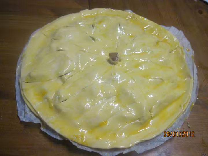 Tourte aux pommes et kiwis au copeaux de chocolat