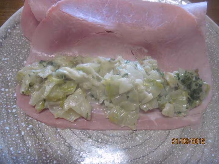 Tranches de jambon aux d endives cuisinees