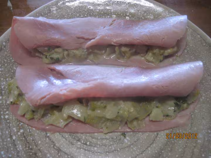 Tranches de jambon aux d endives cuisinees