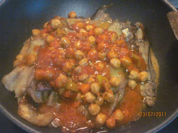 Trio d aubergines aux pois chiches