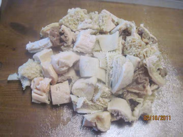 Tripes en salade aux meli melo de salade melanger