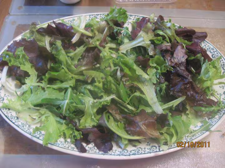 Tripes en salade aux meli melo de salade melanger