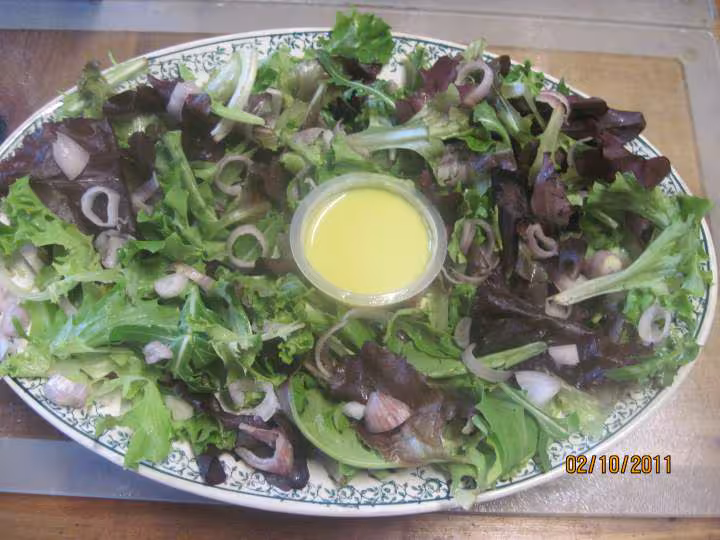 Tripes en salade aux meli melo de salade melanger