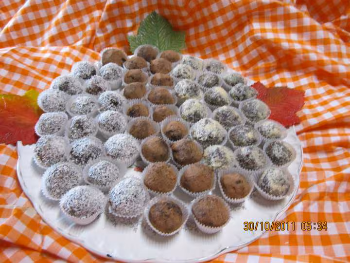 Truffes au chocolat noir