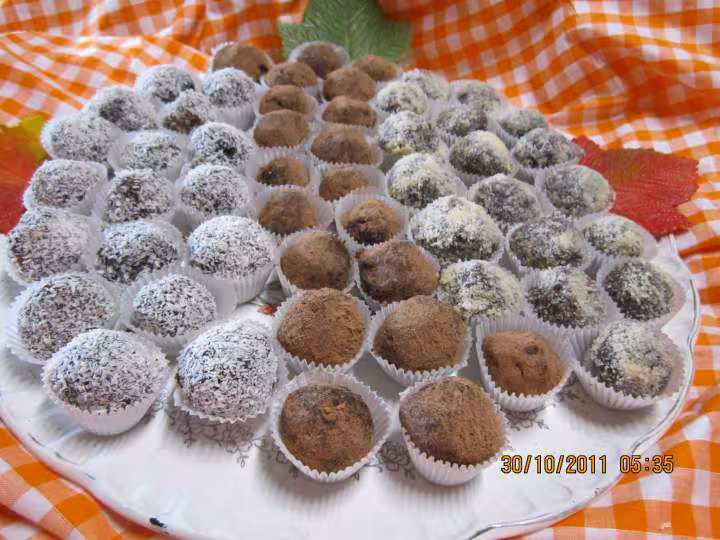 Truffes au chocolat noir