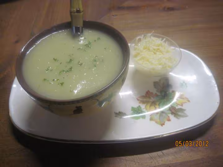 Veloute de choux rave et chouchou au micro ondes