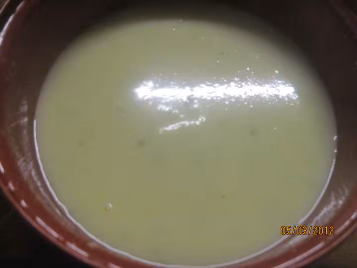 Veloute de choux rave et chouchou au micro ondes