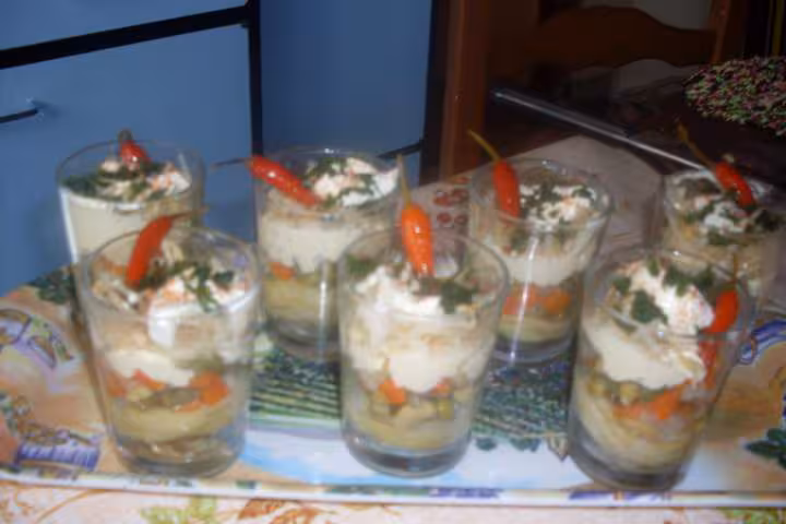Verrine aux petits legumes photos