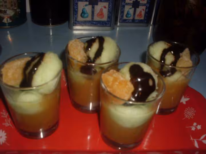 Verrines compote de pommes amp sorbet