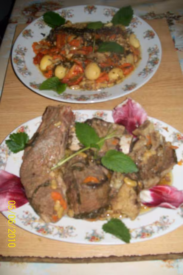 Viande de pot au feu aux legumes