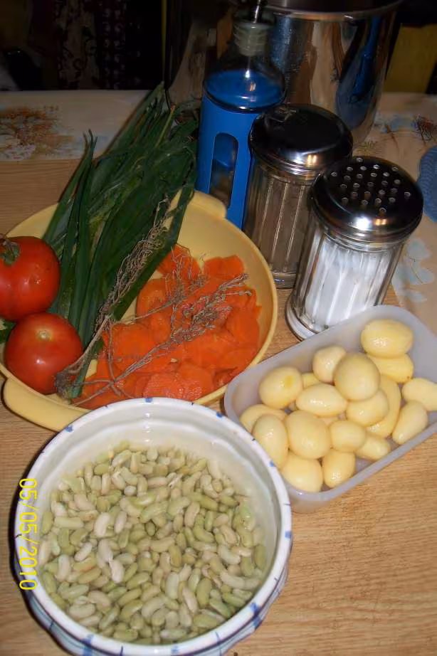 Viande de pot au feu aux legumes