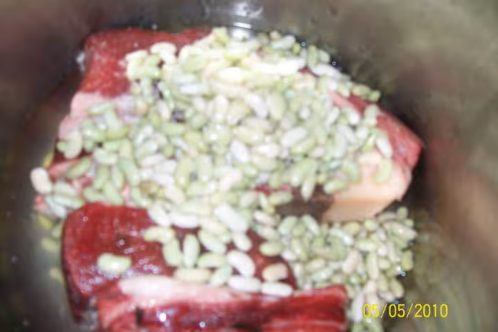 Viande de pot au feu aux legumes