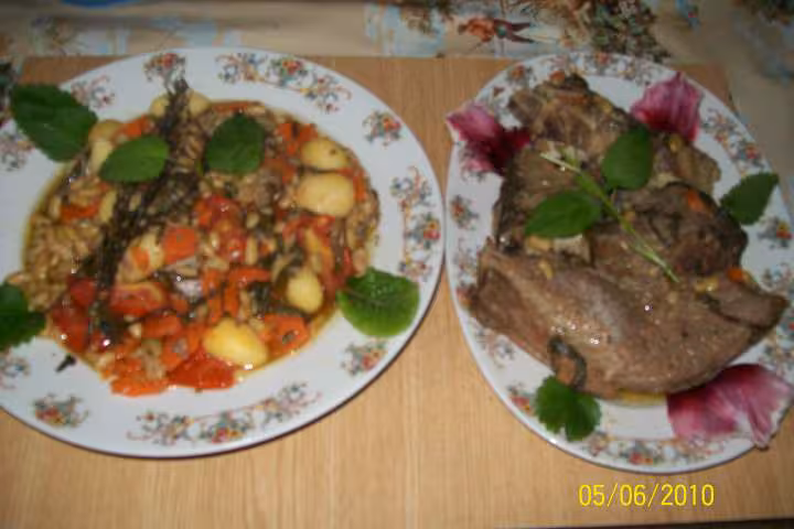 Viande de pot au feu aux legumes