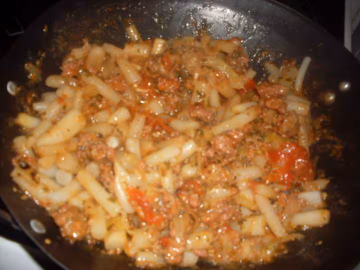 Viandes haches en sauce salsifis
