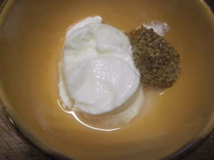 Vinaigrette au yaourt et basilic