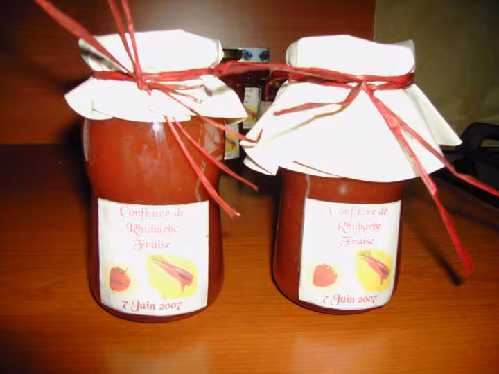 Confiture rhubarbe fraise