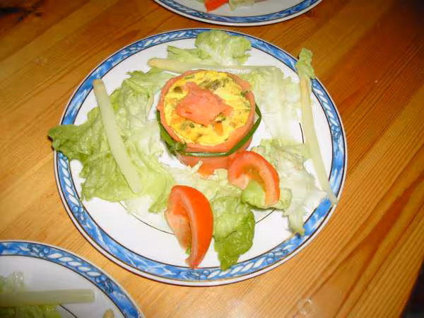 Flan de legumes au saumon fume