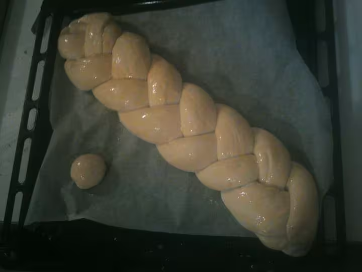Ma premiere brioche tressee avant cuisson