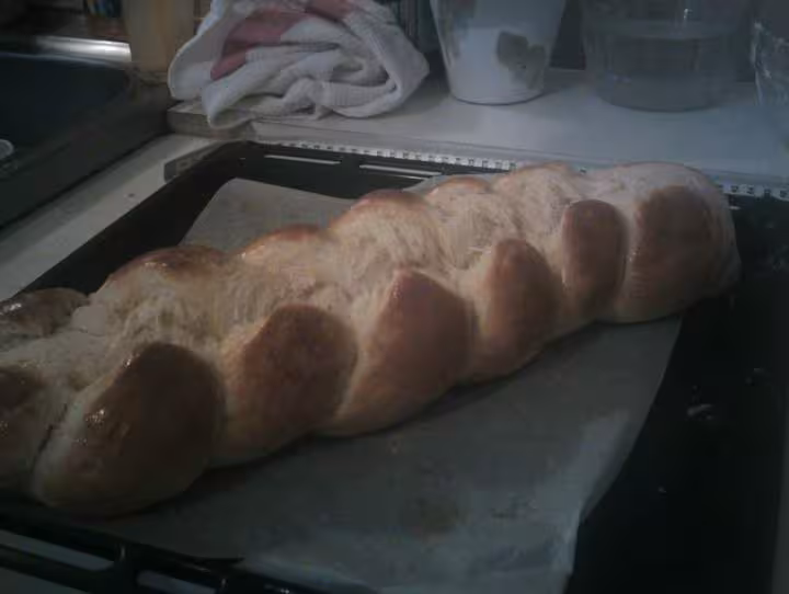 Ma premiere brioche tressee prete a etre manger