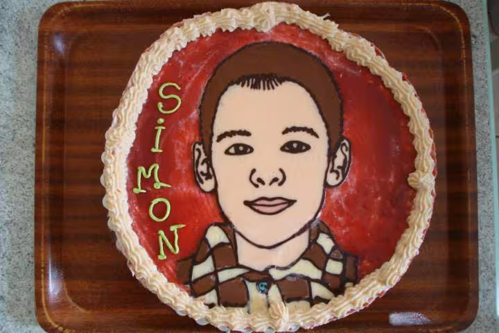 Portrait de simon pour sa communion