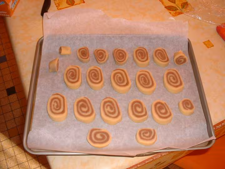 Sable choco vanille de doudouce avent cuisson