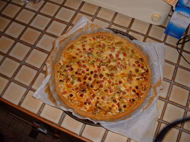 Tarte aux poireaux et vache qui rit toujours