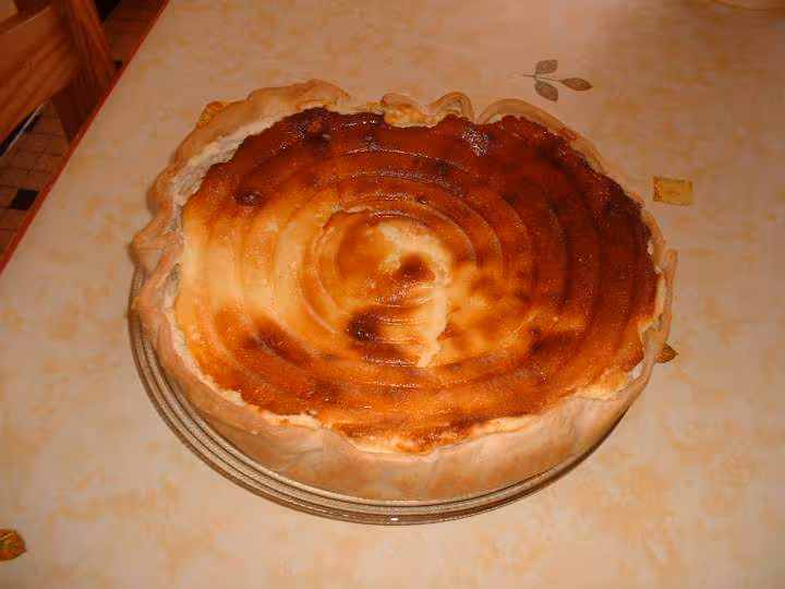 Tarte haute au fromage blanc de ce jour