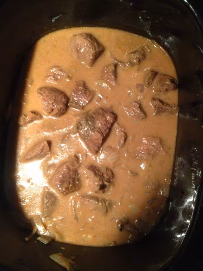 Boeuf strogonof mijoteuse
