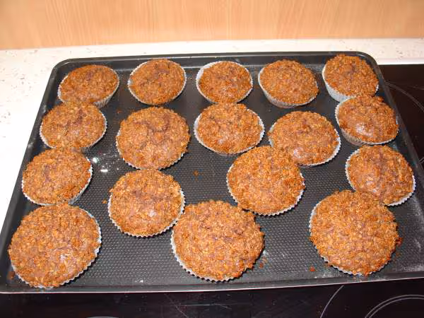 Muffin au chocolat rhum et confiture de coco